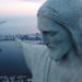 Cristo Redentor: Monumento iluminado na cor laranja