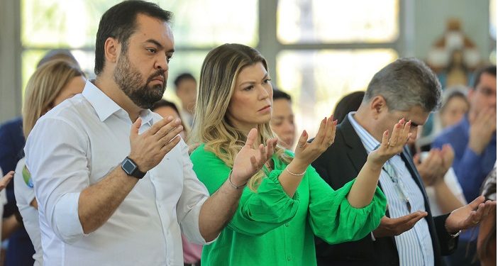 Governador do Rio, Claudio Castro no primeiro dia de campanha pela reeleição