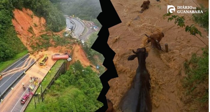 Chuvas no Brasil: milhares de pessoas desabrigadas e deslizamentos de terras.