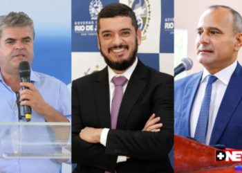 Política no Rio de Janeiro: Rodrigo Bacellar no União Brasil, Waguinho de Belford Roxo no Republicanos e Washington Reis no comando do MDB.