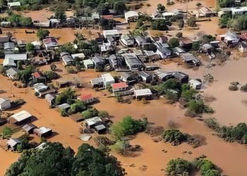 Ciclone extratropical no Rio Grande do Sul: cenário de destruição.