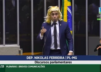 Nikolas Ferreira, um dos deputados bolsonaristas processado por Fake News | Foto: Reprodução/Agência Câmara.