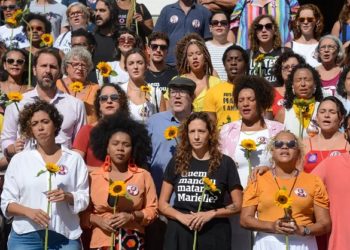 Quem matou Marielle Franco e Anderson Gomes: ato público lembra os 6 anos de morte da vereadora e do motorista.