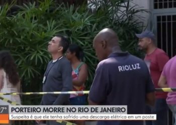 Rioluz: Morte de porteiro por descarga elétrica ao encostar em um poste energizado.