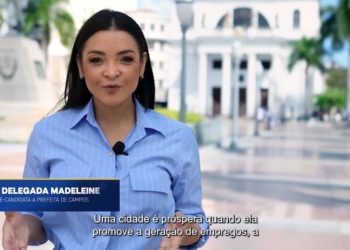 Delegada Madeleine na propagada eleitoral do União Brasil