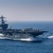Porta-aviões USS George Washington chega às águas da Argentina após participar de exercícios militares no Brasil