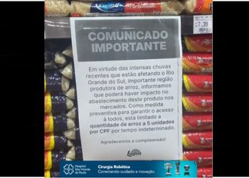 O estado é o maior produtor de arroz do país e as enchentes podem ter afetado a produção e o transporte