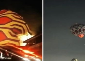 Vídeo: balão cai sobre creche, causa incêndio e apagão em São Paulo