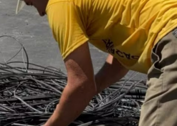 Combate ao furto de cabos: ‘Fio Zero’ recolhe mais de 500 quilos de material por dia, em Niterói 