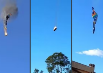 voo turístico de balão termina em tragédia no sul de santa catarina. incêndio começou logo após decolagem e deixou oito mortos. casal sobreviveu ao cair em área com lama