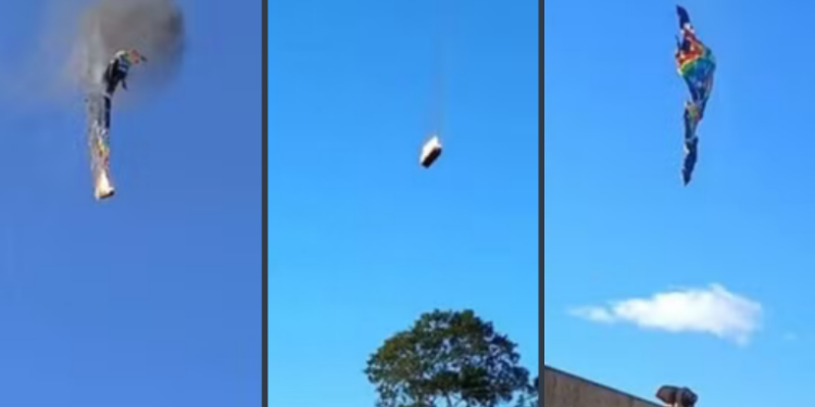 voo turístico de balão termina em tragédia no sul de santa catarina. incêndio começou logo após decolagem e deixou oito mortos. casal sobreviveu ao cair em área com lama