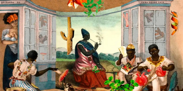 Exposição “O Avesso do Tempo”, de Roméo Mivekannin, chega ao Museu de Arte Moderna da Bahia com releituras de obras do Louvre e protagonismo negro. Artista beninense usa lençóis como tela para recontar a história da arte.