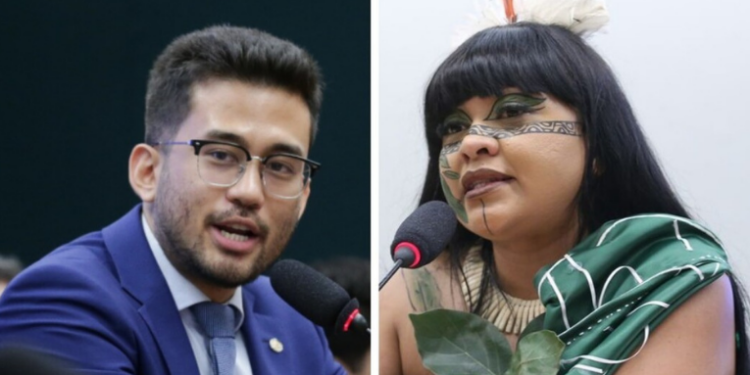 Célia Xakriabá e Kim Kataguiri protagonizaram discussão durante votação do PL do Licenciamento. Debate teve acusações preconceituosas e acionamento da Polícia Legislativa.