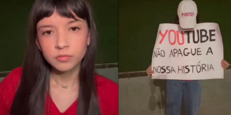 Bel para Meninas protesta em São Paulo após remoção de seu canal no YouTube por “adultização”. A influenciadora critica decisão da plataforma e levanta debate sobre segurança infantil.