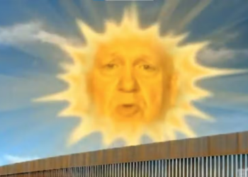 descrição: A Casa Branca publicou vídeo com Thomas Homan em paródia de Teletubbies alertando imigrantes ilegais sobre risco de deportação e chamando-os de criminosos