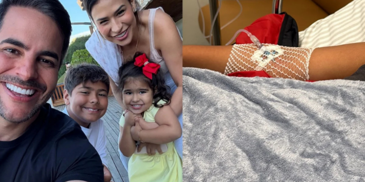 Henry Diniz, filho de Simone Mendes e Kaká Diniz, foi diagnosticado com gastroenterite, mas já recebeu alta e está em casa.