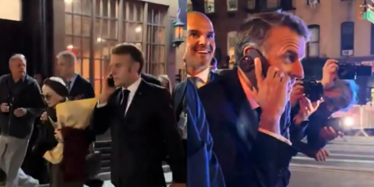 Durante evento em Nova York, Emmanuel Macron telefonou para Donald Trump pedindo, em tom de brincadeira, que liberasse o caminho depois que a polícia montou barricada em sua comitiva.