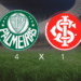 Palmeiras vence Internacional por 4 a 1, com hat-trick de Vitor Roque, e assume provisoriamente a vice-liderança do Campeonato Brasileiro, animando torcida antes da Libertadores.