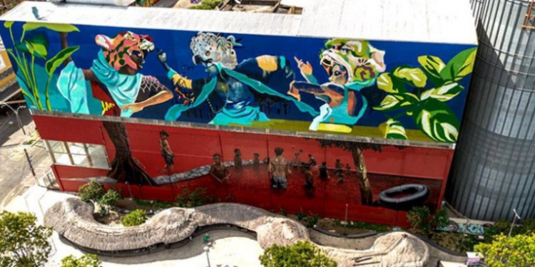 Fachadas do Museu Goeldi em Belém recebem intervenções artísticas em parceria com o Maub. Projeto celebra 160 anos do museu e conecta arte urbana à ciência amazônica.