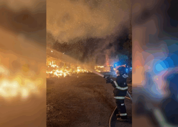 Trem carregado com celulose é incendiado em Cubatão; polícia investiga ação criminosa