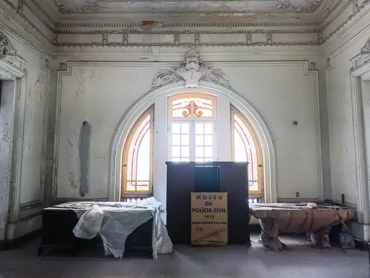 Sala que foi gabinete do ex-chefe de polícia Filinto Müller Felipe Nin/Divulgação/Coletivo RJ Memória, Verdade, Justiça e Reparação 