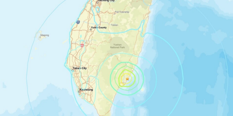 Sismo de 5.8 graus é registrado em Taiwan nesta quarta-feira