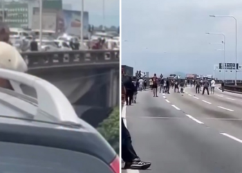 Interdição parcial na Ponte Rio-Niterói causa congestionamento em ambos os sentidos neste sábado. Pedestre foi resgatado pelos bombeiros, sem ferimentos, e trânsito é liberado após cerca de uma hora.