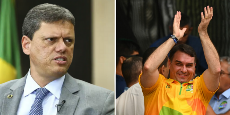 O governador Tarcísio de Freitas declara apoio à pré-candidatura de Flávio Bolsonaro à Presidência, destacando lealdade a Jair Bolsonaro e unidade do grupo bolsonarista rumo às eleições de 2026.