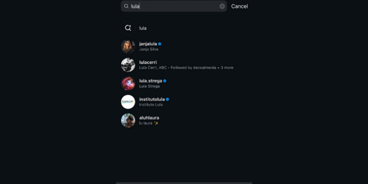 Perfis de políticos, incluindo o presidente Lula, desapareceram temporariamente das buscas do Instagram. Empresa responsável confirma falha técnica e resolução do problema.