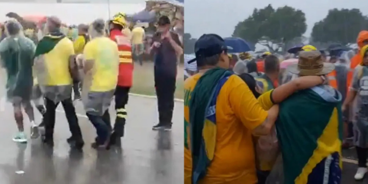 Raio atinge ato político em Brasília e deixa feridos durante chuva forte