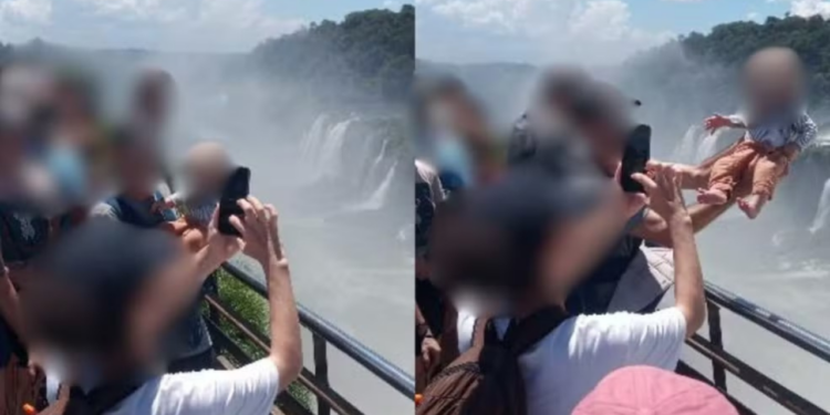 Ação perigosa em mirante das Cataratas pode gerar multa e expulsão