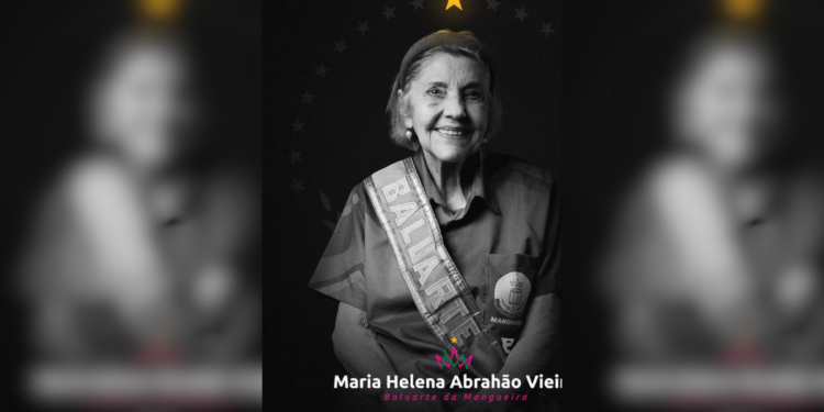 A Estação Primeira de Mangueira anunciou a morte de Maria Helena Abrahão Vieira, ex-destaque de luxo e baluarte da escola. Ela dedicou mais de cinco décadas à Verde e Rosa, deixando legado artístico e cultural.