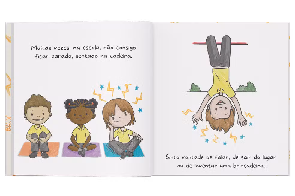 Menino de 7 anos lança livro sobre cotidiano lidando com autismo e TDAH no Rio — Foto: Divulgação
