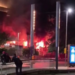 Incêndio atinge área externa do edifício Touring, na Praça Mauá, no Rio. Chamas foram controladas e não houve feridos, segundo autoridades.