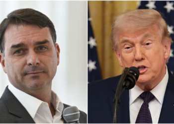 Flávio Bolsonaro está em Washington para agenda política e pode se encontrar com Donald Trump. Encontros com autoridades dos EUA também estão previstos.