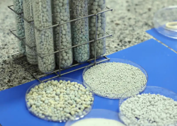 Pesquisadores da Embrapa criam calcário tecnológico que corrige a acidez do solo, reduz perdas na aplicação e ainda atua como fertilizante para diversas culturas agrícolas.