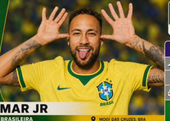 Panini inclui Neymar no Update Set do álbum da Copa do Mundo de 2026, pacote com 120 novas figurinhas.