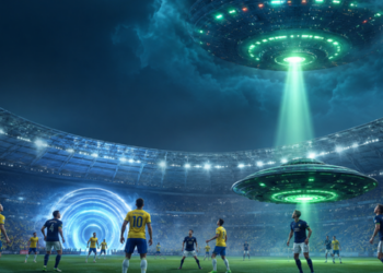 Um relato sobre suposta invasão alienígena durante Brasil x Escócia viraliza nas redes. História atribuída à vidente Vó Bahiana repercute antes da Copa do Mundo.