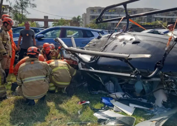 A perícia confirmou a identidade dos dois argentinos mortos no acidente envolvendo dois helicópteros no Recreio dos Bandeirantes, na Zona Oeste do Rio de Janeiro.