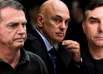 Alexandre de Moraes proibiu Flávio Bolsonaro de visitar Jair Bolsonaro por 90 dias após a divulgação de uma carta com apoio à pré-candidatura do senador.