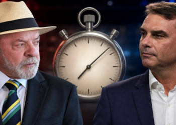Alianças partidárias podem mudar o tempo de Lula e Flávio Bolsonaro no horário eleitoral de 2026. Republicanos pode alterar a divisão da propaganda.