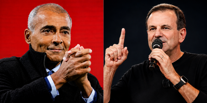 Romário anuncia saída do PL após cinco anos de filiação e declara apoio à candidatura de Eduardo Paes ao governo do Rio de Janeiro em 2026.