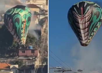 Balão cai em área residencial do Engenho de Dentro, no Rio, e assusta moradores. Outro artefato foi visto perto do Galeão e provocou arremetida de avião.