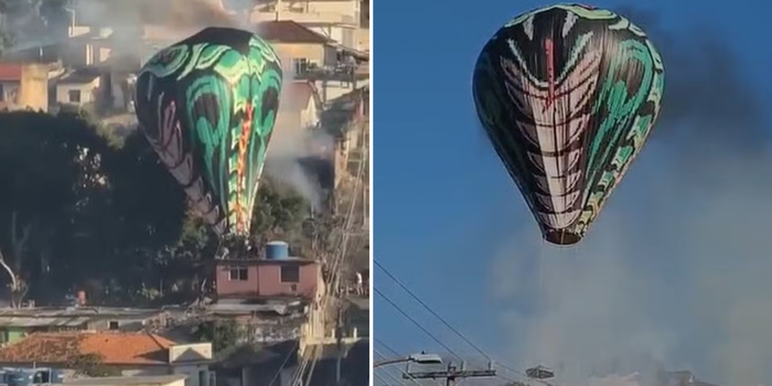 Balão cai em área residencial do Engenho de Dentro, no Rio, e assusta moradores. Outro artefato foi visto perto do Galeão e provocou arremetida de avião.