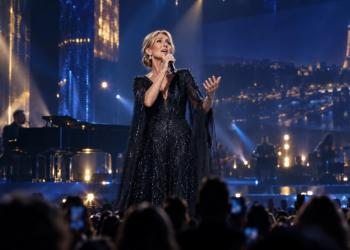 Céline Dion se apresenta em Nanterre, nos arredores de Paris, durante o primeiro show completo da cantora em mais de seis anos, neste sábado