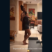 Maju Coutinho, de 48 anos, mostra barriguinha durante treino em casa. Jornalista espera o primeiro filho, Malik, com Agostinho Paulo Moura.