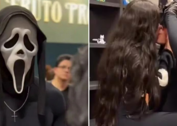 Relatos publicados nas redes sociais após a Bienal do Livro de SP levantam acusações contra um homem que participou de ação com máscara de Ghostface.