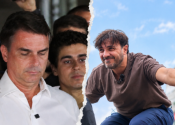 Renan Santos critica Flávio Bolsonaro, cita investigações e questiona a Justiça após relatos não confirmados sobre possível viagem aos Estados Unidos.