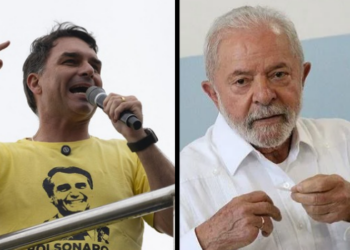 Flávio Bolsonaro e Luiz Inácio Lula da Silva disputarão o segundo turno da eleição presidencial em 25 de outubro.