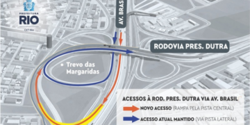 Novo acesso entre a Avenida Brasil e a Via Dutra foi liberado no Trevo das Margaridas, no Rio, com uma nova rampa para facilitar o trânsito.
